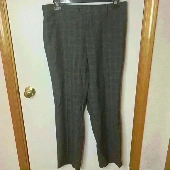 Tommy Hilfiger Trouser Dress Pant Men 36x31 Dark Gray Straight Slacks 100% Wool - Picture 1 of 9